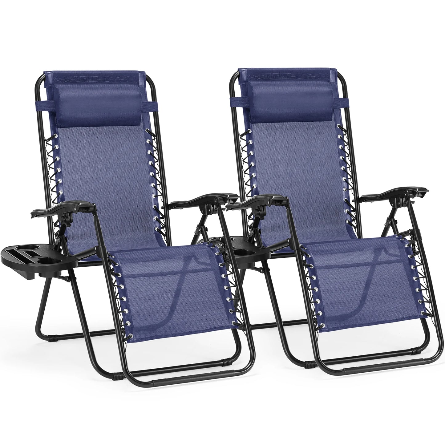 Set of 2 Portable Zero Gravity Lounge Chairs