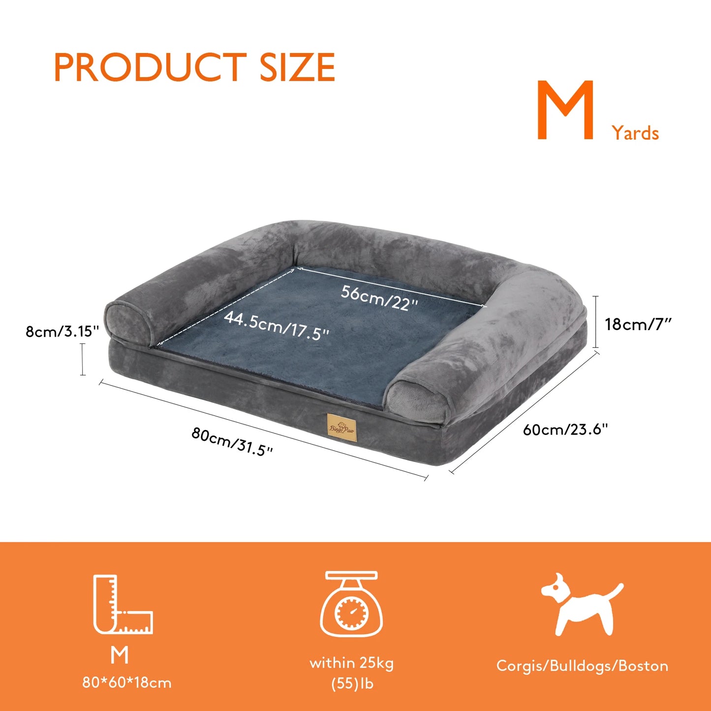 Dog Bed Extra Large Orthopedic Pet Couch with Removable and Washable Cover
