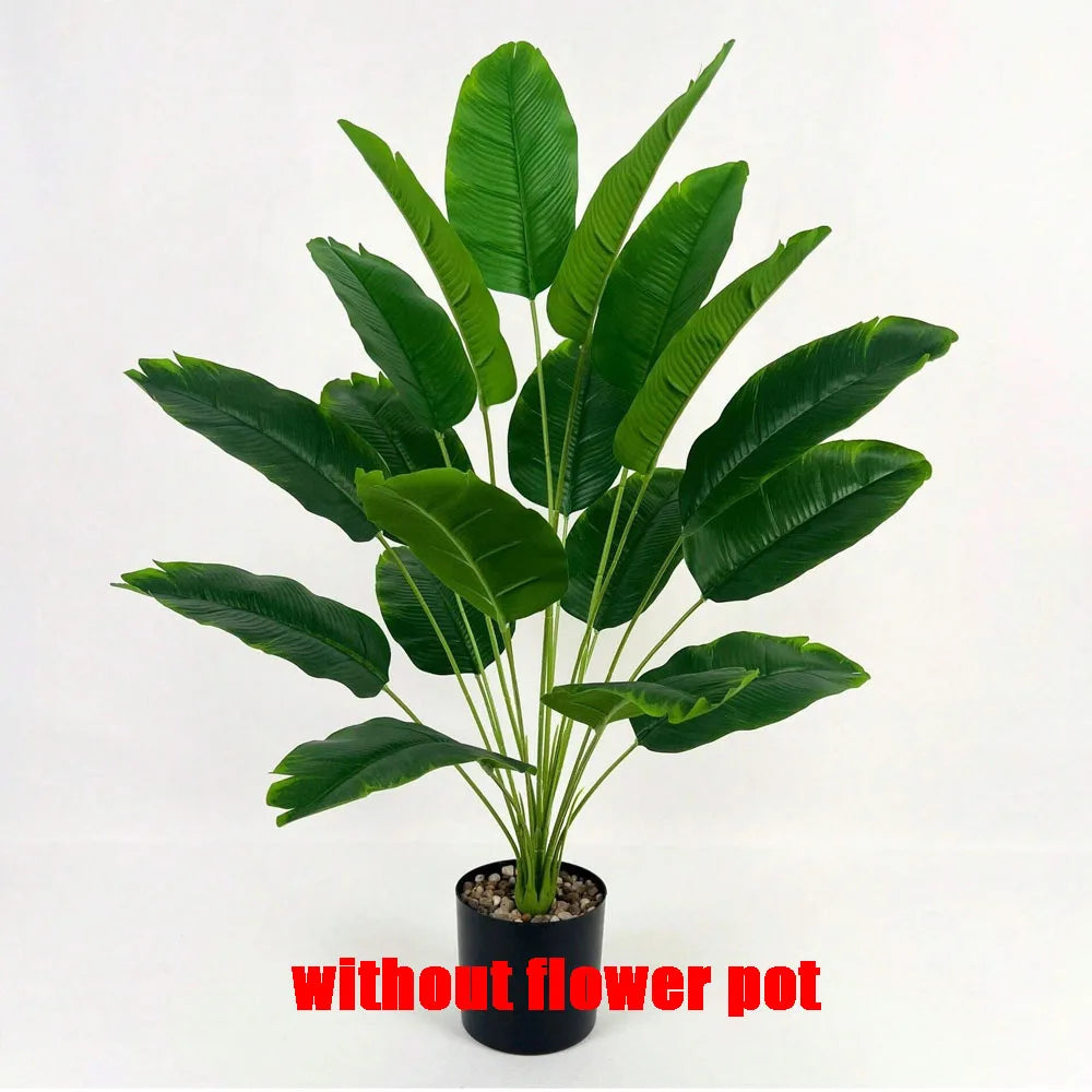 Artificial Large Tropical Plant with 18 Leaves, Faux Banana Plant