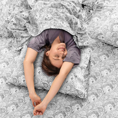 4-Piece Paisley Bed Sheet Set – Soft Brushed Microfiber Sheets with 16" Deep Pockets – Wrinkle-Resistant Bedding