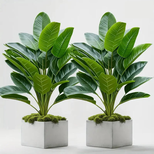 2 Piece Artificial Tropical Banana Tree Plant