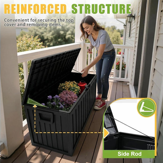 75 Gallon Resin Outdoor  Storage Deck Box
