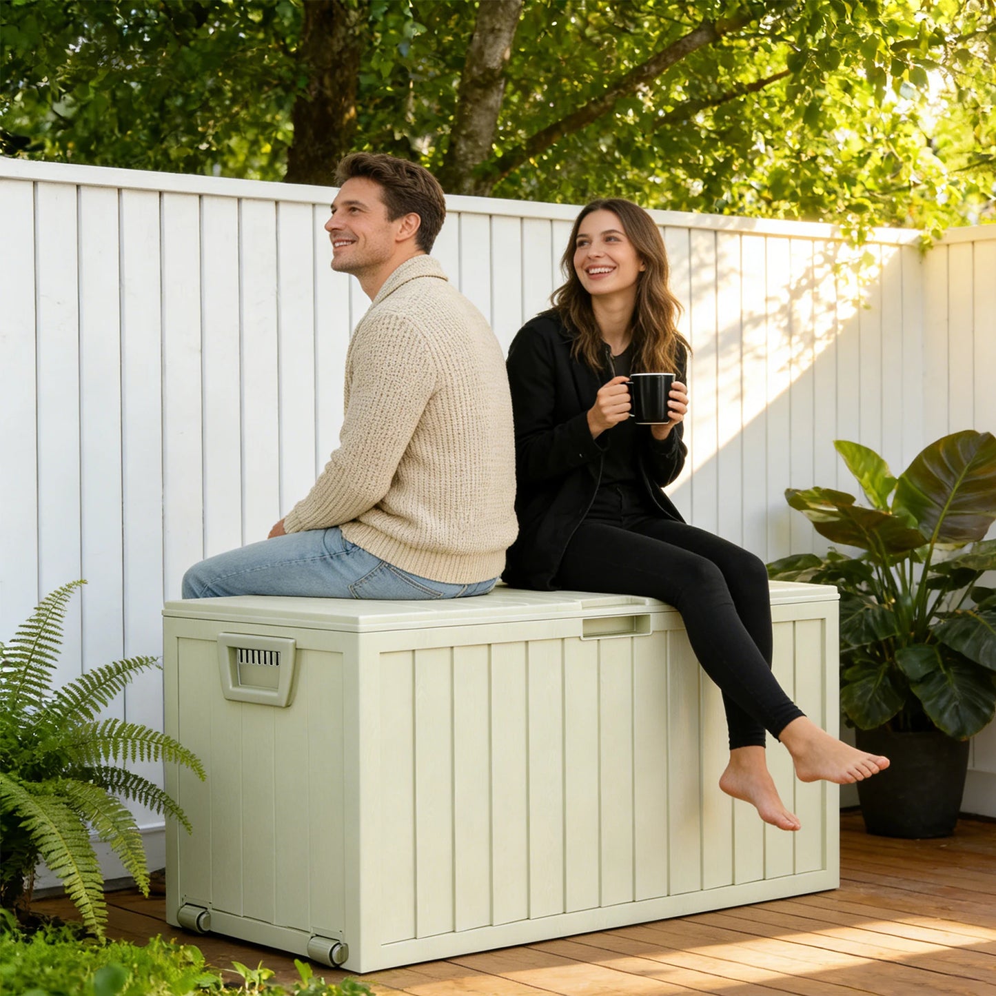 75 Gallon Resin Outdoor  Storage Deck Box