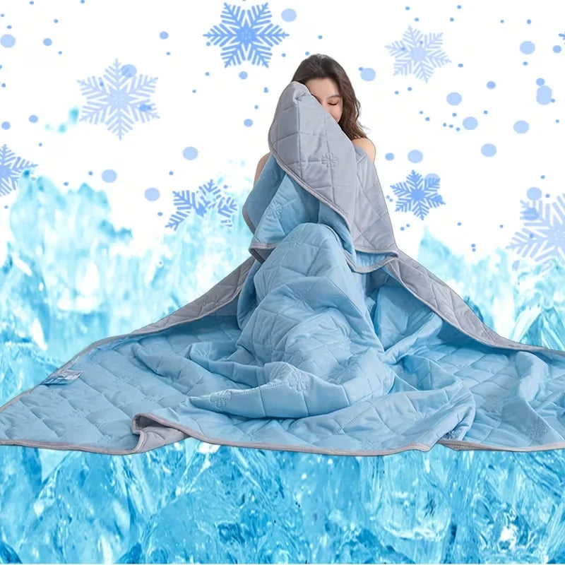 1pc Large Cooling Blanket for Hot Sleepers, Dual-Sided Soft & Lightweight Summer Bedding