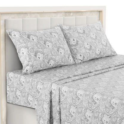 4-Piece Paisley Bed Sheet Set – Soft Brushed Microfiber Sheets with 16" Deep Pockets – Wrinkle-Resistant Bedding