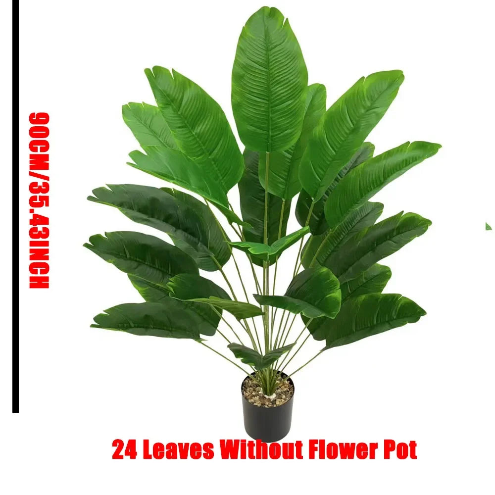 Artificial Large Tropical Plant with 18 Leaves, Faux Banana Plant