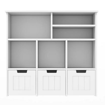 2-Shelf Toy and Book Organizer with 3 Removable Drawers