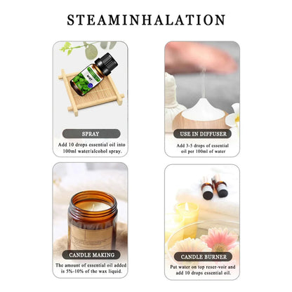 6 Pieces Essential Oils with 6 Fragrance Options -Oils for Sleep Aid