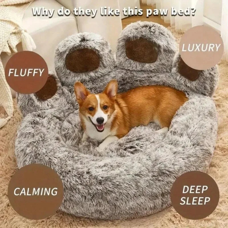 Cute Bear Paw Shaped Pet Bed, L, M, XL Sizes
