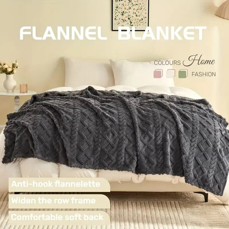 ltra-Soft 3D Plush Luxurious Fleece Blanket - Dense Weave for Exceptional Warmth, Cozy Flannel Throw