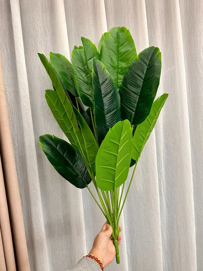 Artificial Large Tropical Plant with 18 Leaves, Faux Banana Plant