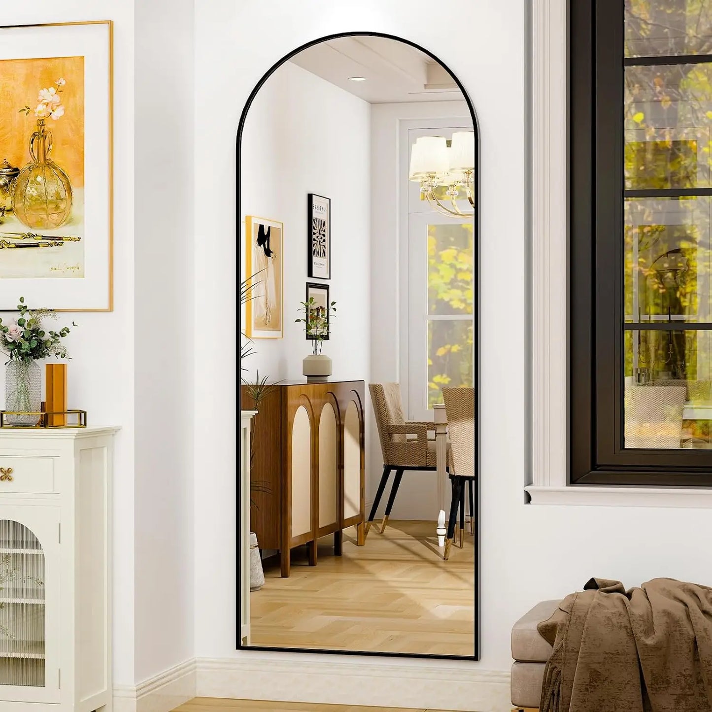 26" x 71" Full Length Mirror - Aluminum Alloy Frame - Extra Large for Bedroom, Living Room