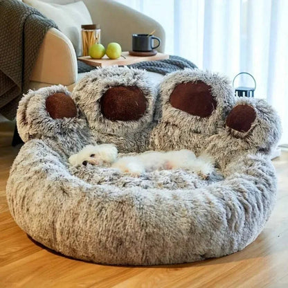 Cute Bear Paw Shaped Pet Bed, L, M, XL Sizes