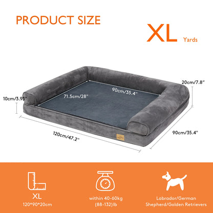 Dog Bed Extra Large Orthopedic Pet Couch with Removable and Washable Cover