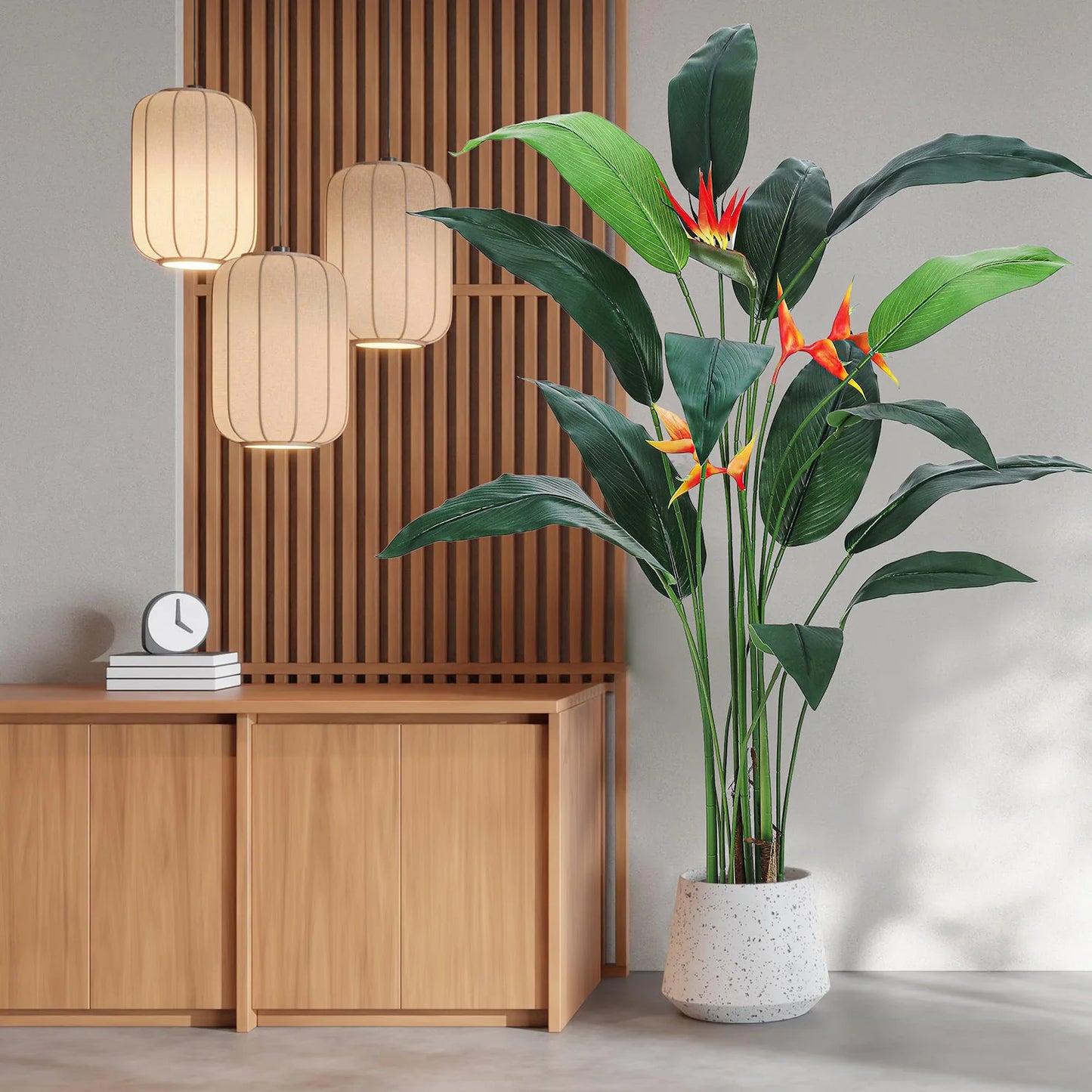 2Pcs 6FT Artificial Bird Of Paradise/ Banana Leaf Tree,
