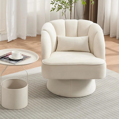 Modern 360° Swivel Barrel Accent Chair  for Bedroom, Office