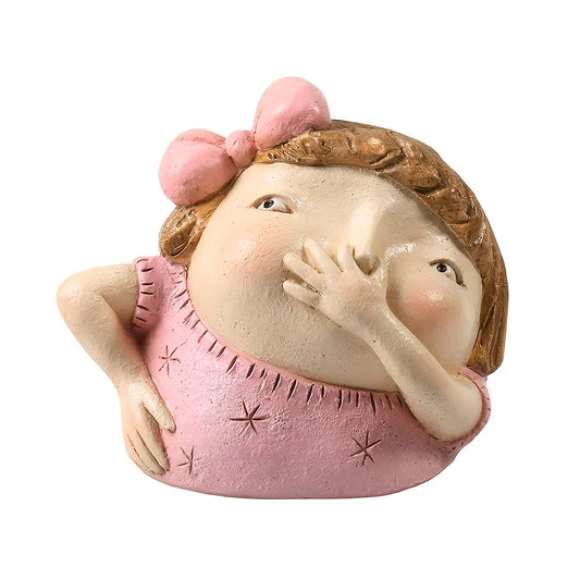 Holding Nose Figurine for Bathroom