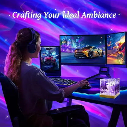 16 Color Remote Control Aurora Night Light & Ocean Wave Projector
