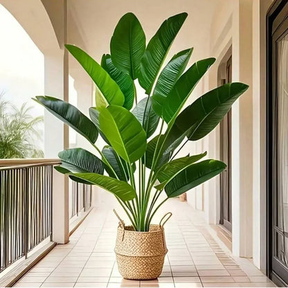 Artificial Large Tropical Plant with 18 Leaves, Faux Banana Plant