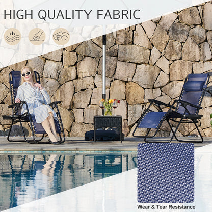 Set of 2 Portable Zero Gravity Lounge Chairs