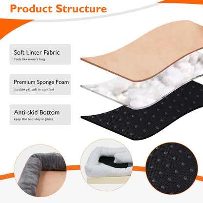 Waterproof Large Dog Bed with Removable and Washable Cover