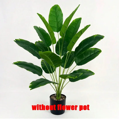 Artificial Large Tropical Plant with 18 Leaves, Faux Banana Plant