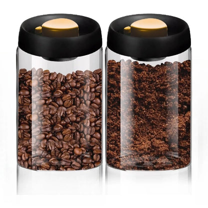 Glass Kitchen Airtight Storage Jar Coffee Jar