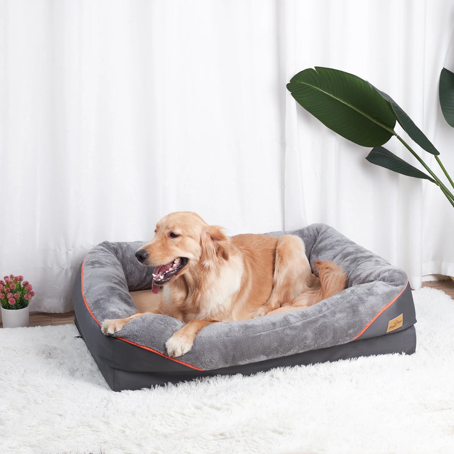 Waterproof Large Dog Bed with Removable and Washable Cover