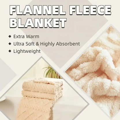 ltra-Soft 3D Plush Luxurious Fleece Blanket - Dense Weave for Exceptional Warmth, Cozy Flannel Throw