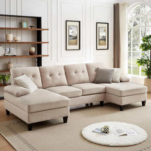 U Shaped Sofa Couch with Double Chaise.