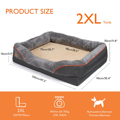 Waterproof Large Dog Bed with Removable and Washable Cover