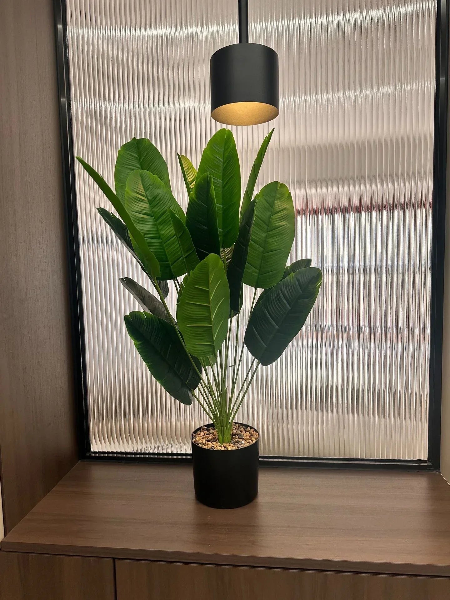 Artificial Large Tropical Plant with 18 Leaves, Faux Banana Plant
