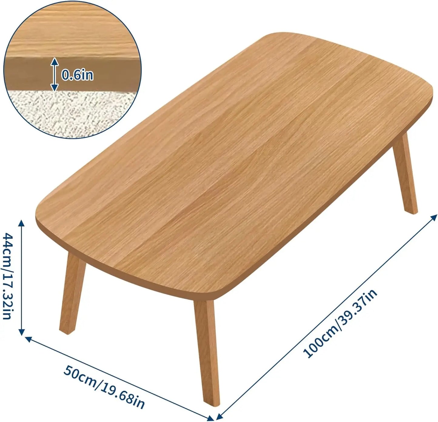 Rectangular Wooden Foldable Coffee, Tea, or Computer Table