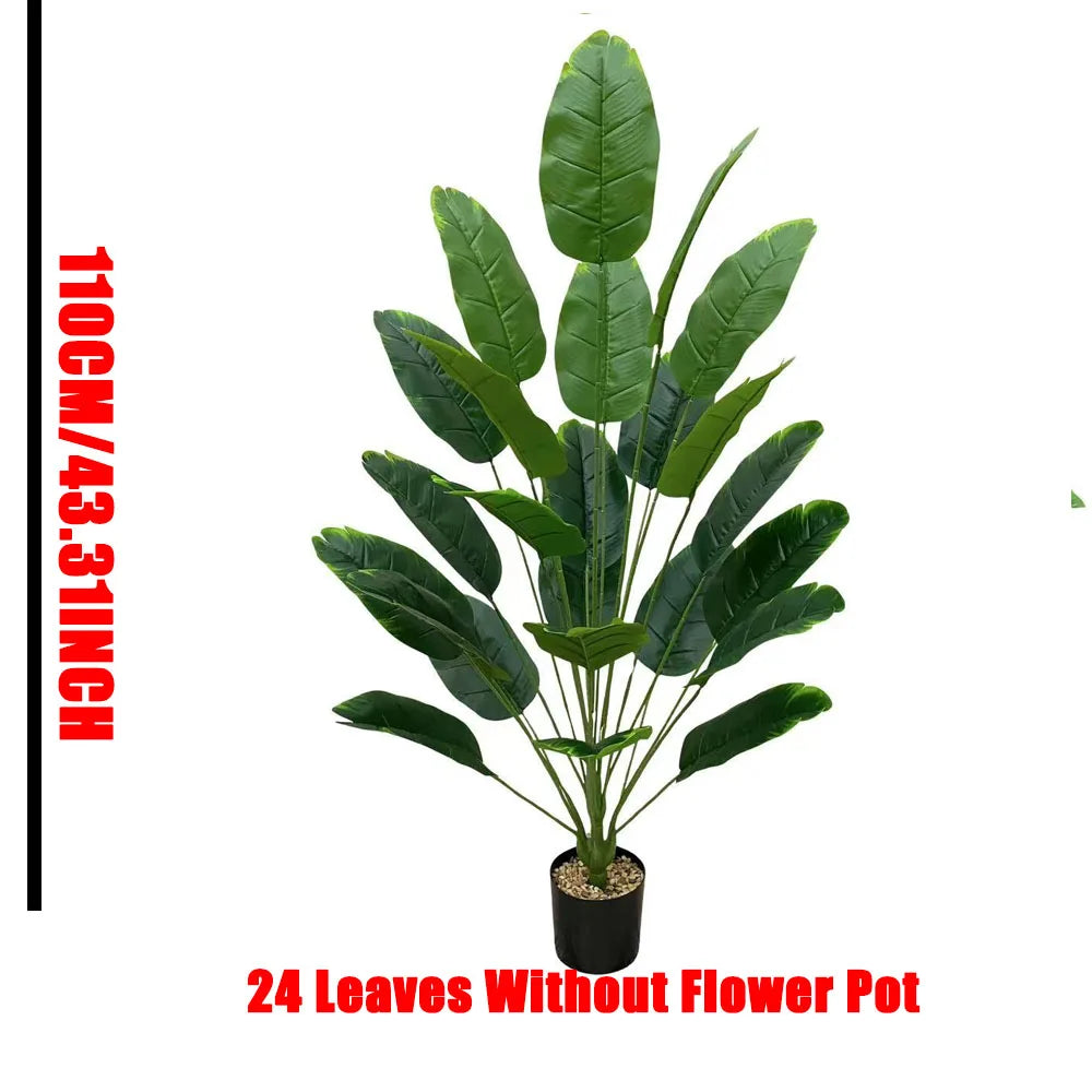 Artificial Large Tropical Plant with 18 Leaves, Faux Banana Plant